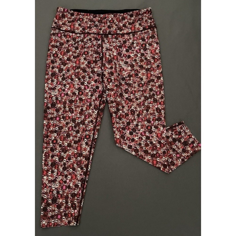 VICTORIA SECRET SPORT Womens Size XL Jewel Print Cropped Length Workout Leggings